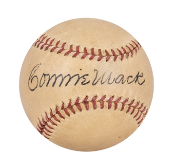 Connie Mack Single Signed Baseball (JSA)